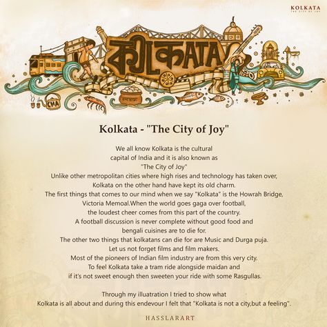 Check out my @Behance project: “KOLKATA _CITY OF JOY” https://www.behance.net/gallery/70268473/KOLKATA-_CITY-OF-JOY Kolkata The City Of Joy, Kolkata Doodle Art, Kolkata City Drawing, Howrah Bridge, Mother Language Day, Victoria Memorial, Indian Museum, City Quotes, Bengali Art