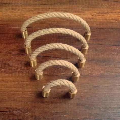 Rope Drawer Pulls, Nautical Knots, Sailor Knots, Dresser Pulls, Jute Rope, Drawer Knobs, Knobs And Pulls, Drawer Pulls, Beach Decor