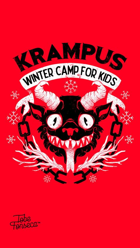 Krampus funny xmas wallpaper #krampus #wallpaper #xmas #tobefonseca Krampus Wallpaper, Krampus Art, Kids Ugly Sweater, Creepy Christmas, Xmas Wallpaper, Christmas Headband, Funny Xmas, Winter Camping, Christmas Poster