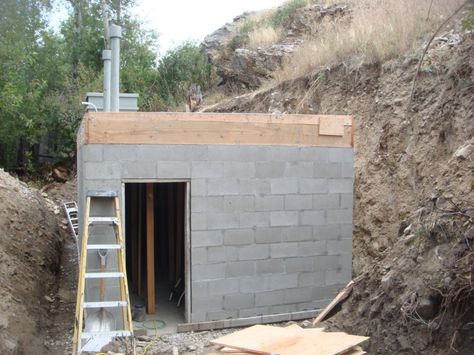 The rough opening for the blast door Fall Out Shelter, Storm Cellar, Tornado Shelter, Underground Shelter, Fallout Shelter, Root Cellar, Build Yourself, Storm Shelter, Underground Bunker