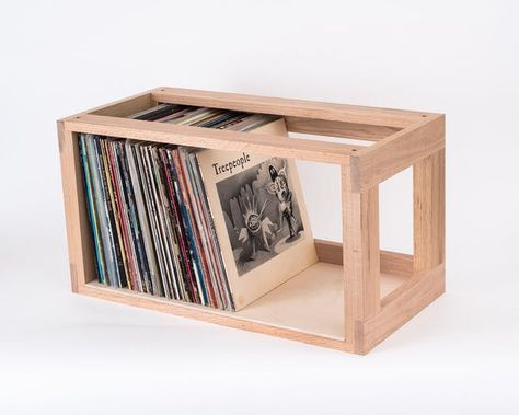 From casual collectors to zealous vinyl nerds, it doesn't matter how many records you have, there's a storage solution here for you. Record Storage Ideas, Vinyl Crate, Vinyl Record Storage Diy, Lp Regal, Vinyl Record Storage Box, Record Album Storage, Diy Record, Record Storage Box, Future Furniture