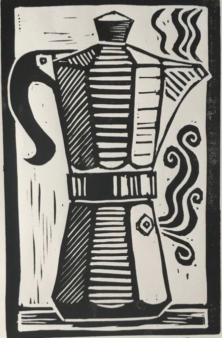 Lino Print Illustration, Printmaking Sketches, Linocut Ideas Easy, Linocut Art Ideas Simple, Linocut Prints Easy, Beginner Linocut Designs, Linoleum Printmaking Ideas, Printmaking Art Ideas, Beginner Linocut