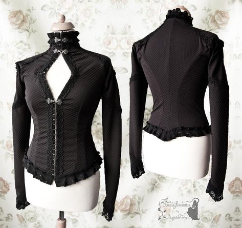 Blouse Venefica, Somnia Romantica by M. Turin by SomniaRomantica on DeviantArt Fancy Oc, Lady Ann, One Piece Clothing, Dark Style, Goth Outfits, Fashion Design Clothes, Diamond Shaped, Fancy Outfits, Cosplay Outfits