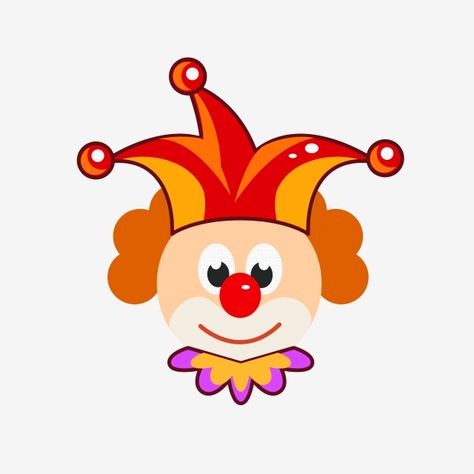 Clown Cute, Clown Clipart, Hulk Coloring Pages, Clown Hat, Clown Nose, Watercolor Flower Background, Colorful Hat, Send In The Clowns, Cute Clown