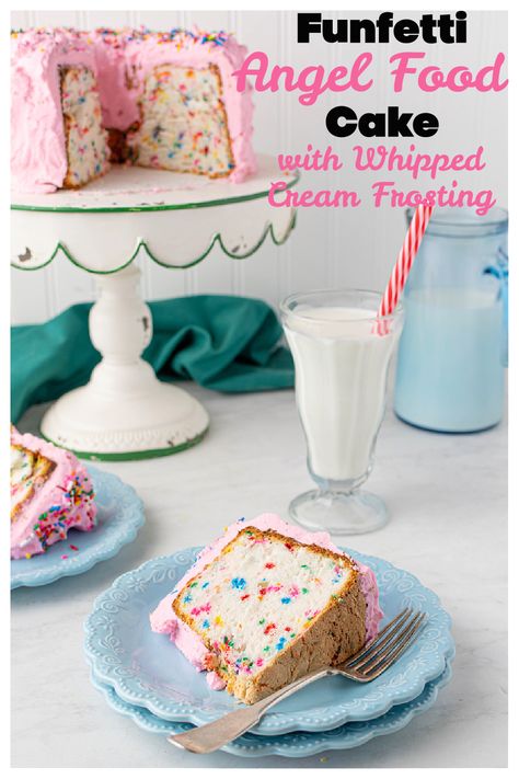 Cake Batter Cookies, Angel Food Cake Pan, Strawberry Brownies, Whipped Cream Frosting, Summer Cakes, Funfetti Cake, Angel Cake, Birthday Cake Recipe, Delicious Cake Recipes