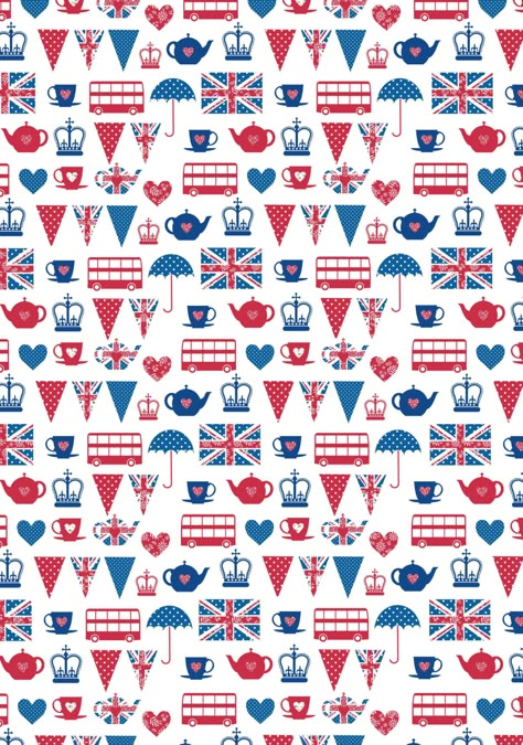 Free Download: Best of British papers featuring everything that makes Britain beautiful - cups of tea included! Best Of British, British Flag, Red White And Blue, Red White, Flag, Tea, Red, Pattern, Blue