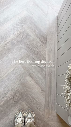 327K views · 8.7K reactions | Hey all, Received lots of messages regarding my flooring recently and thought I’d pop a post up to hopefully answers questions you may have 🫶🫶 LVT’ (luxury vinyl tiles) is basically a ‘look for less’ option instead of splashing out on real wood herringbone.   It’s durable and great to clean - my 5 month old and mental dog have put it to the test let me tell you! 🤣  #lvtflooring #herringbonefloor #lookforless #dupes #homerenovation #homerenovationideas #homerenovationuk  #openplankitchen #openplankitchendiner #flooring #bifolds #neutraldecor #neutralinteriors #scandihomedecor | Ashley Cassidy | altego_music · Please Please Please x Super Trouper (Altégo mix) Vinyl Tile Flooring Kitchen, Vaulted Ceiling Kitchen, Basement Game Room, Herringbone Flooring, Ceiling Kitchen, Open Plan Kitchen Diner, 5 Month Old, Luxury Vinyl Tile Flooring, Peel And Stick Floor