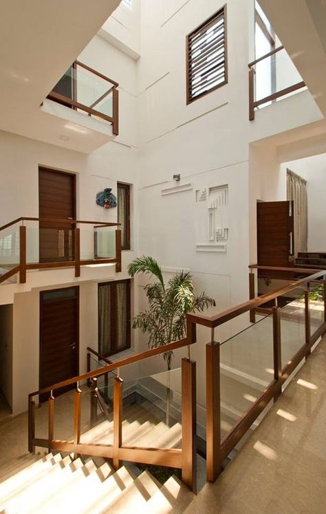 Stairs Case Design, Modern Stairs Design, Duplex Stairs, Modern Corridor, Hallway Stairs, Stair Railing Design, Indian Home Design, Stairs Design Modern, Stairway Design