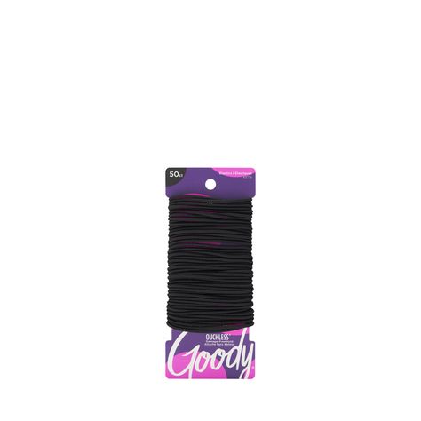 Buy Goody Ouchless® Elastics, Black Hair Ties, 2mm Hair Elastics, 50 Ct at Walmart.com Dark Hair Shades, Goody Hair Ties, Black Hair Ties, Childrens Hairstyles, Fun Hairstyles, Braid Designs, Hair Shades, Sleek Ponytail, Elastic Hair Ties