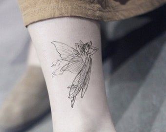 Watercolor Tatoos, Fairy Tattoos, Lines Tattoo, Purple Tattoos, Waist Tattoos, Fairy Tattoo Designs, Doodle Tattoo, Fairy Tattoo, Tattoos Designs