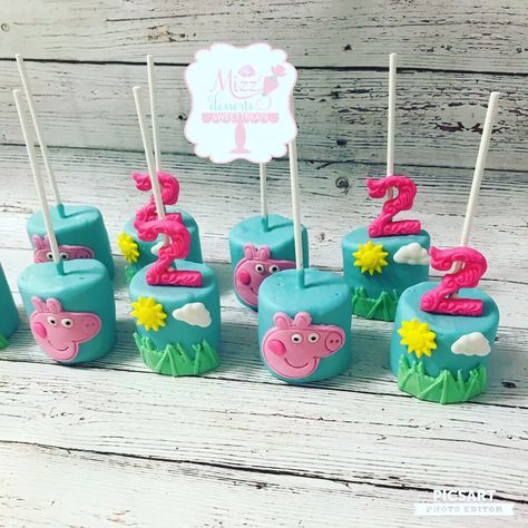 Pig Cake Pops, Pig Birthday Theme, Peppa Pig Birthday Decorations, Peppa Pig Party Decorations, Peppa Pig Birthday Party Decorations, 4de Verjaardag, Pig Birthday Cakes, Pig Birthday Party