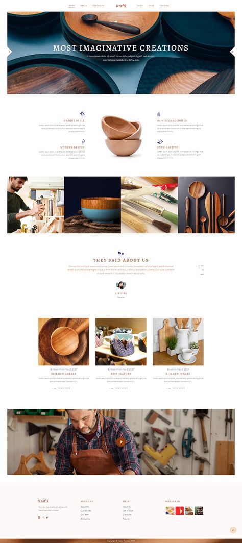 Handicrafts Website Design, Handmade Craft Website Design, Artist Website Inspiration, Website Home Page Ideas, Woodworking Website Design, Handmade Website Design, African Website Design, Selling Website Design, Wood Website