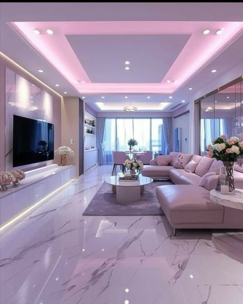 Pink House Interior, Pink Apartment, Girly Apartment Decor, Luxury House Interior, Dream Bedroom Inspiration, Pink Room Decor, Luxury House Interior Design, Pink Living Room, Dream Apartment Decor