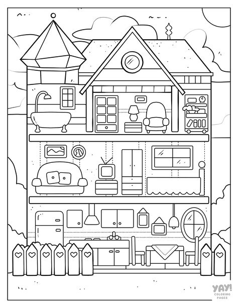 Aesthetic Coloring Pages (Free Printable PDFs Coloring Pages For Adults Aesthetic, Aesthetic Dollhouse, Interior Design Coloring Pages, Aesthetic Coloring Pages Free Printable, Simple Coloring Pages Aesthetic, Home Coloring Pages, Free Printable Coloring Book, Procreate Aesthetic, Doodle Coloring Pages