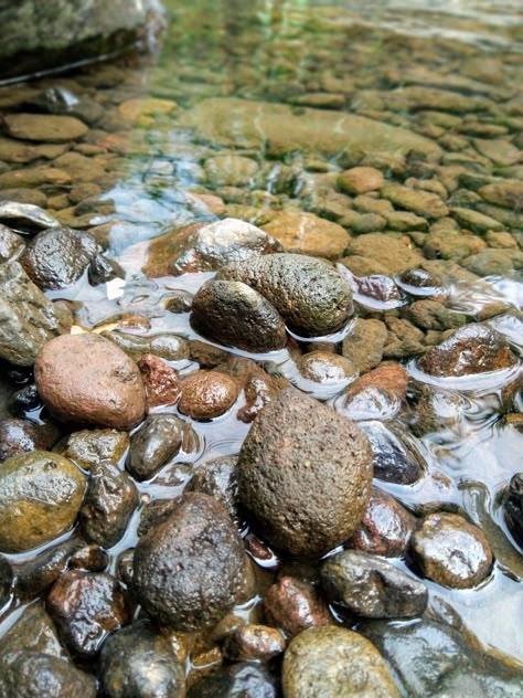 Pebbles In Water, Rocks In Water, Watercolor Rocks, Australian Painting, Oil Painting Nature, Rock Photography, River Painting, Water Effect, Rock And Pebbles