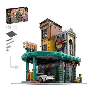 Big Lego, Small Restaurant, Lego Diy, Modern Cafe, Lego Modular, Lego Craft, Lego Construction, Showroom Interior Design, Lego Room