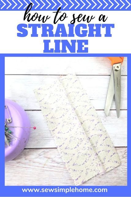 Learn how to sew a straight line on your sewing machine for simple sewing projects. Free Sewing Patterns For Kids, Easy Beginner Sewing Projects, Simple Sewing Patterns, Printables To Sell, Easy Sewing Tutorials, Sewing Machine Stitches, Simple Sewing Projects, First Sewing Projects, Seam Guide