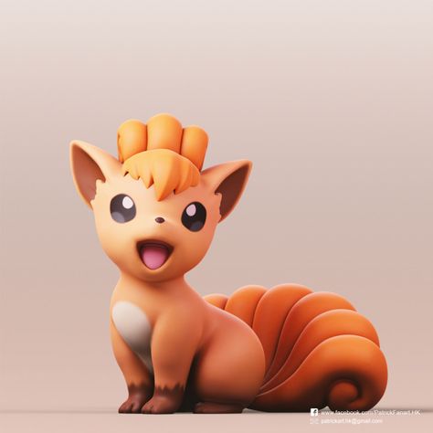 Vulpix Pokemon, Clay Pokemon, Pokemon Artwork, 3d Pokemon, Pokemon Toy, Print Ideas, Wall E, Geek Out, Print Models