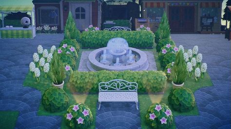 Mush Lamp, Acnh Inspiration, Fountain Garden, Animal Crossing 3ds, Animals Crossing, Fountains Backyard, Animal Crossing Guide, Acnh Design, Fountain Design