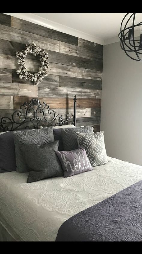 Shiplap Accent Wall, Home Decor On A Budget, Decor On A Budget, Spare Bedroom, Master Bedrooms Decor, Remodel Bedroom, Rustic Bedroom, My New Room, Home Fashion