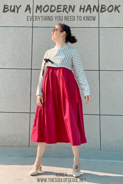 Everything You Need To Know To Buy A Modern Hanbok Online – The Soul of Seoul Korean Hanbok Modern, Hanbok Skirt, Modern Hanbok Dress, White Tight Dresses, Korea Hanbok, Modern Hanbok, Korean History, Korean Hanbok, Best Websites