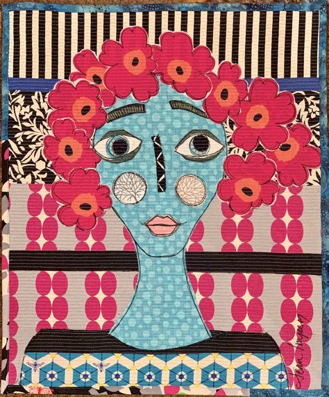 Jean Impey, Freddie Moran, Face Quilts, Freddy Moran, Kunstjournal Inspiration, Face Collage, Robinson Family, Appliqué Quilts, Fiber Art Quilts