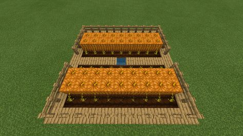 Minecraft Efficient, Minecraft Pumpkin, Minecraft House Decor, How To Farm, Cottage Minecraft, Blossom House, Types Of Farming, Harvest Farm, Minecraft Banner Designs