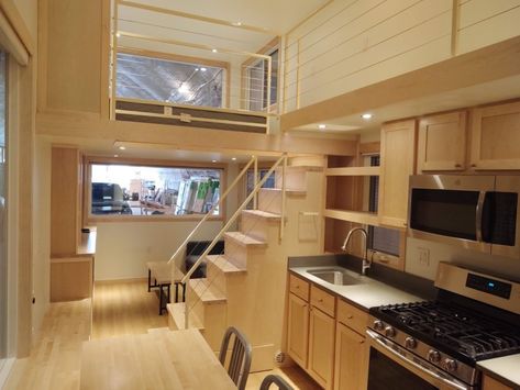 One XL Wide Tiny House from Escape Loft Type House Design, Apartment Bloxburg, Wide Tiny House, Loft Type House, Small Loft Apartment, Modern Farmhouse Style Living Room, Loft Type, Tiny House Big Living, Tiny House Camper