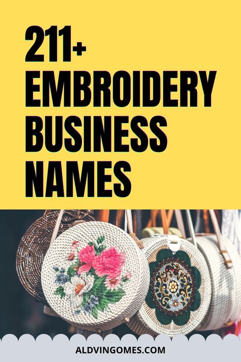 Embroidery Business Name Ideas, Hand Embroidery Business Names, Embroidery Business Names etsy, Names for Embroidery Business Embroidery Company Names, Names For Embroidery Business, Handmade Business Name Ideas, Hand Embroidery Business Ideas, Hand Embroidery Business, Embroidery Business Names, Embroidery Business Ideas, Creative Business Names List, Names Embroidery