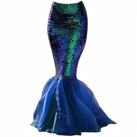 PRICES MAY VARY. Package includes: Mermaid skirt*1. Material: Women's mermaid costume is made of sequins fabric and elasticity polyester. 4 layers tail, 2 mesh layer, 1 satin layer and 1 lining with netting for additional fullness. Design: The mermaid dress has a hemline at the bottom, floor length, elastic waist with side zipper closure. Occasions: Women's mermaid fish tail maxi skirt perfect for Halloween, birthday party, night club, carnival party, Valentine's day, Thanks Giving Day, dancing Winter Mermaid Costume, Little Mermaid Costume Women, Evil Mermaid Costume, Dark Siren Costume, Little Mermaid Inspired Outfit, Cos Swimwear, Ocean Costume, Mermaid Costume Women, Birthday Party Night