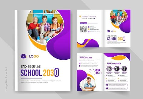 Bifold Brochure Design, Booklet Template, Marketing Presentation, Fotos Ideas, Marketing Brochure, Bi Fold Brochure, Company Brochure, School Admissions, Brochure Cover