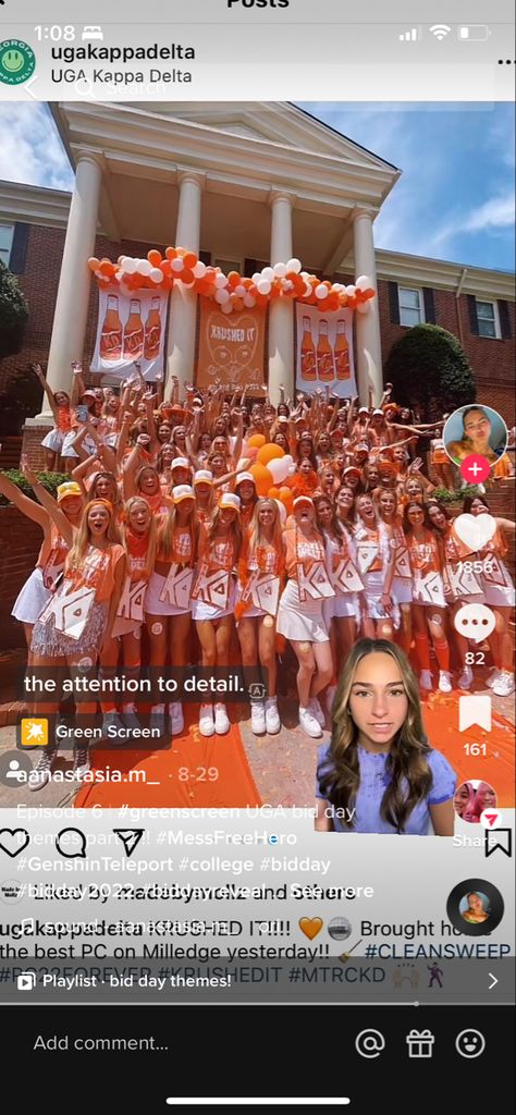 Orange Crush Outfit Ideas, Orange Crush Bid Day Theme, Crushed It Bid Day, Orange Bid Day Theme, Bid Day Outfits, Kappa Delta Bid Day, Bid Day Ideas, Soda Crush, Sorority Themes