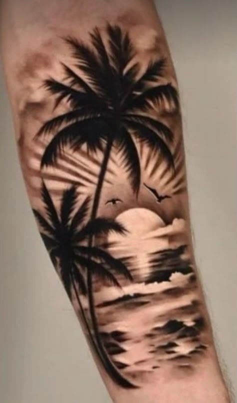 Tattoo Sleeve Add Ons, Beach Landscape Tattoo, Bahamas Tattoo, Ocean Tattoos Sleeve For Women, Beach Theme Tattoos, Initial Tattoos, Ocean Sleeve Tattoos, Ocean Sleeve, Ocean Stuff