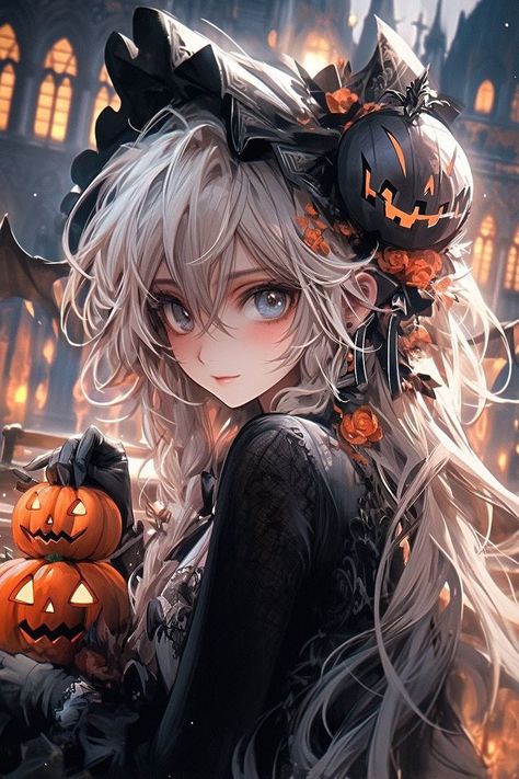 Frame A Canvas, Anime Witch, Images Kawaii, Anime Halloween, Halloween Pictures, Paint By Numbers, Anime Character Drawing, Kawaii Art, Diy Frame