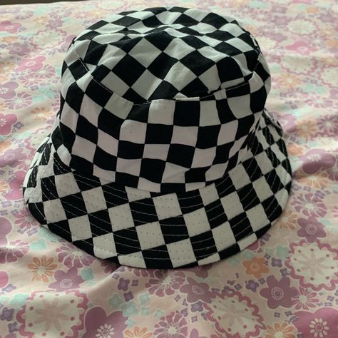 Black & White Checkerboard Reversible Bucket Hat New Without Tags. Hat Is Reversible To Black, #Unisex Reversible Bucket Hat, Kids Accessories, Bucket Hat, Accessories Hats, Kids Shop, Black White, Black And White, My Style, Tags