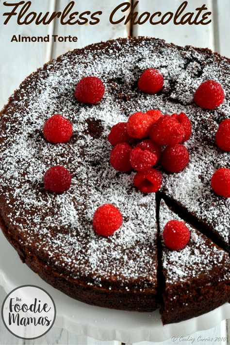 Chocolate Almond Torte, Flourless Baking, Almond Torte, Flourless Chocolate Torte, Chocolate Almond Cake, Cooking Curry, Cheesecake Oreo, Flourless Cake, Chocolate Torte