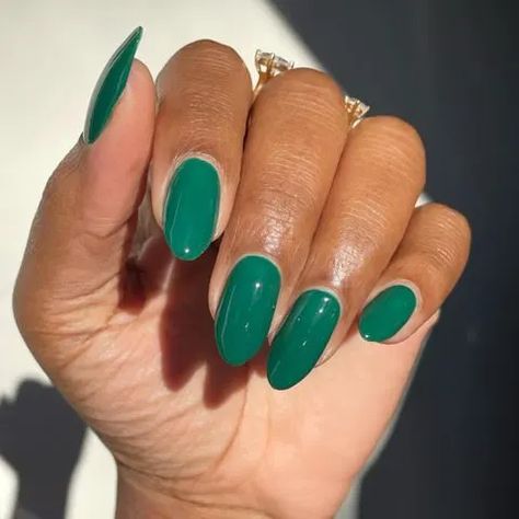 Jewel Tone Nail Colors, Jewel Toned Nails, Fun Green Nails, Jewel Tone Nails, Opal Nails, Gem Tones, Solid Color Nails, Sally Hansen Miracle Gel, Red Polish