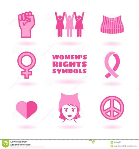 Feminist Symbols, Feminist Symbol, Women's Rights, Feminist Art, Womens Rights, Felt Crafts, Girl Power, Stock Vector, Royalty Free Stock Photos