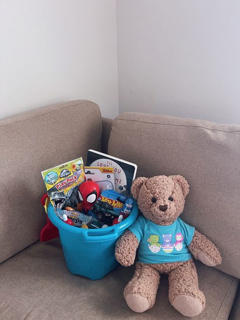 Easter basket and teddy bear for my almost two year old son. Boys Easter Basket, Easter 2024, Easter Basket Ideas, Boys Easter, Play Room, Basket Ideas, Easter Basket, Easter Baskets, Happy Easter