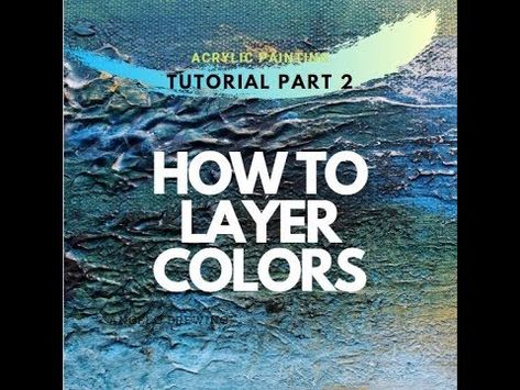 Layering Acrylic Paint Techniques, Abstract Painting Techniques Tutorials, Easy Abstract Art, Painting With Acrylics, Abstract Art Tutorial, Abstracted Art, Gold Art Painting, Acrylic Tutorials, Art Demo