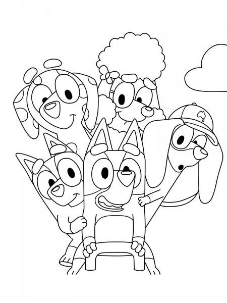 Bluey coloring pages Blue And Bingo Coloring Pages, Bluey Pictures Printable, Bluey Coloring Pages Free Printable, Bluey Colouring Page, Bluey Coloring Pages Free, Blue Coloring Page, Bluey Drawings, Bluey Activities, Free Printable Coloring Pages For Kids