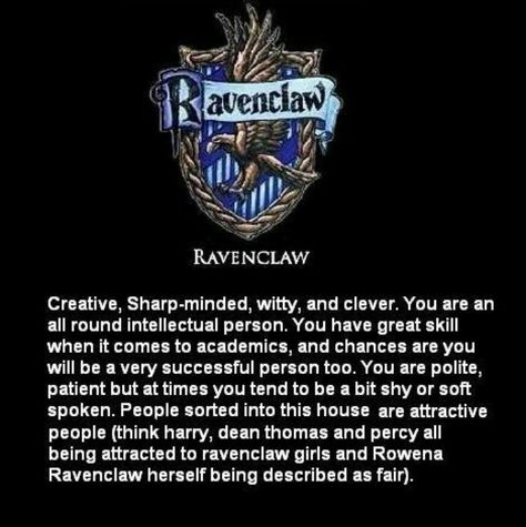 Ravenclaw description Harry Potter Houses Traits, Houses Beautiful, Ravenclaw Pride, Ravenclaw Aesthetic, Raven Pendant, Potter Aesthetic, Harry Potter Ravenclaw, Harry Potter Houses, Harry Potter Love