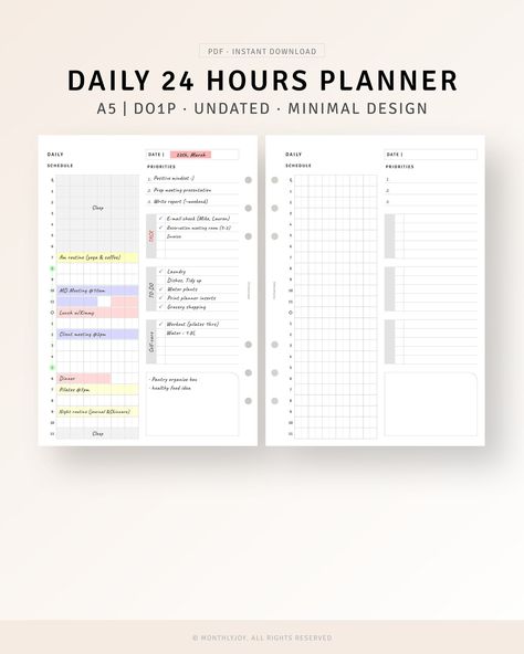 24 Hours Planner A5 Ring Inserts Printable, Undated Daily Planner Pages, Time Blocking Template, ... plannerlovers #midyeardigitalplanner #businessplannerfreeprintable #everythingplanner. Time Blocking Template, Schedule Organizer, Planner Diario, Free Planner Templates, Daily Planner Inserts, Free Daily Planner, Student Planner Printable, Undated Daily Planner, Time Planner