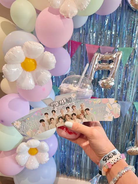 Seventeen cupsleeve designed for ourFollow to Caratland event hosted by @taetaeshirt @breadycheeks and @yoongilovebites! Features a special shape and holo detailing Ships via stamped mail unless ordered with other items from our shop! Will provide mailing proof, but we are not responsible for lost or damaged mail (no refunds or replacements) OPTIONS: - Cupsleeve only - Cupsleeve + pc: cupsleeve, 2 random photocards (2 of 13) Cupsleeve Decoration, Cup Sleeve Event Kpop, Seventeen Cupsleeve, Kpop Cupsleeve Event, Cupsleeve Design Kpop, Kpop Cupsleeve, Cupsleeve Events, Jimin Merch, Kpop Freebies