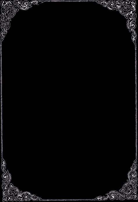 Gothic Frame Design, Gothic Frame Png, Goth Templates, Goth Frame, Gothic Border, Gothic Background, Digital Decorations, Black And White Books, Book Review Template