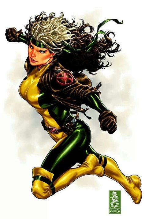 Rogue art by Mark Brooks Polaris Marvel, Rogue Xmen, Mark Brooks, Gambit X Men, Marvel Rogue, Rogue Gambit, Scarlett O'hara, Marvel Comic Universe, Uncanny X-men