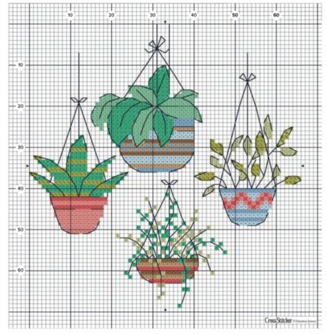 House Plant Cross Stitch, Cross Stitch Pictures, Cross Stitch Flowers, Cacti And Succulents, Cross Stitch Designs, Embroidery Hoop, Cross Stitch Embroidery, Embroidery Stitches, Le Point