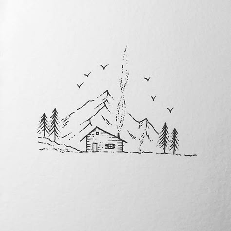 Drawing Ideas Mountains, Ridge Drawing Ideas, Sketching Mountains, Ridge Drawing, Ridge Illustration, Remote Illustration, Remote Drawing, Sketch Of Mountains, Switzerland Drawing