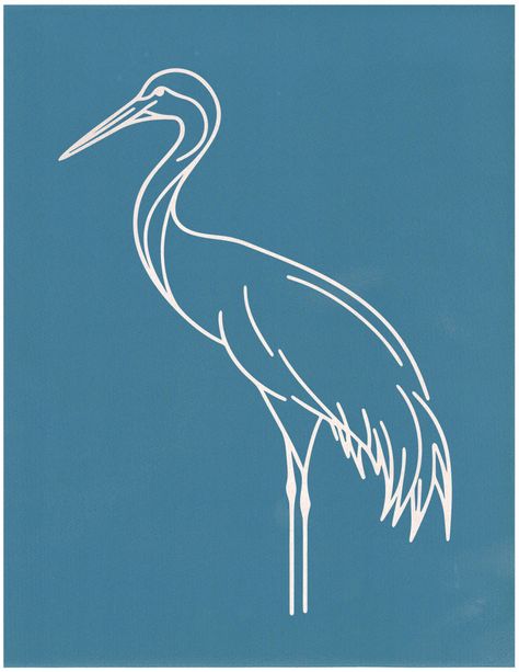 Line Drawing Crane Ready-To-Use stencils come in 3 sizes, or as a digital download: Regular, 8.5"x11" - Medium, 5.5"x8.5" - Small, 4.25"x5.5" Bring the elegance and grace of nature into your home or wardrobe with this Ready-to-Use screen printing stencil design of a crane. Its minimalist line art style captures the serene beauty of the bird, making it an ideal choice for a variety of projects. Whether you’re enhancing a wooden plaque with a touch of natural sophistication, adding a unique design to a glass piece, or creating a custom shirt, this stencil offers a timeless appeal. Its simple yet striking depiction ensures vibrant prints that stand out, making it a delightful choice for crafting enthusiasts looking to infuse a serene, naturalistic vibe into their creations. Minimalist Bird Drawing, Naturalistic Design Drawing, Screen Printing Stencil, Polymer Clay Silk Screen, Crane Drawing, Diy Crafts Desk, Clay Silk Screen, Heron Art, Diy Screen Printing