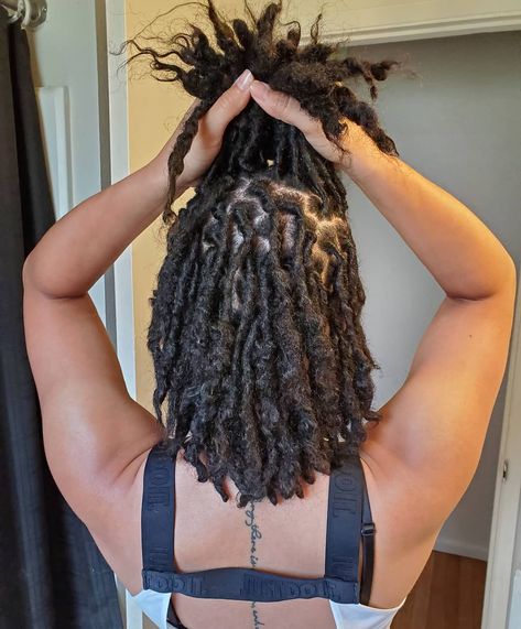 Owner of Embedded.Roots 👁 on Instagram: “Thick▪︎Locs 🦚 #9months • • • • @starterlocheadz #thicklocs #locjourney #locstyles #locdandloaded #locs #naturalhairjourney #naturalhair…” Cute Hairstyles Ideas, Marley Locs, Styles Natural Hair, Hair Styles Natural, Thick Locs, Beautiful Dreadlocks, Beautiful Black Hair, Short Locs Hairstyles, Natural Hair Care Tips